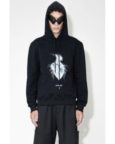 Han Kjobenhavn Heart monster hoodie regular - Negro