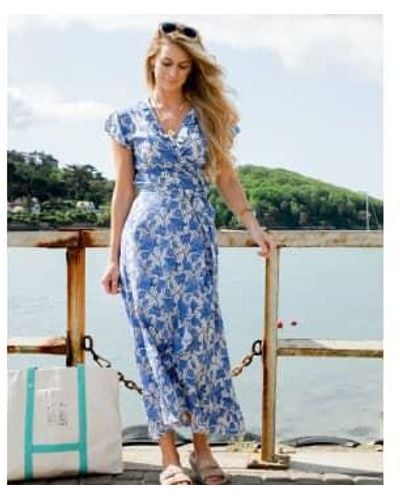 The Aloft Shop Aloft Kim Periwinkle Summer 23 Wrap Dress - Blu