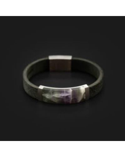 Gemini Petit bracelet à pierre change M3 - Noir