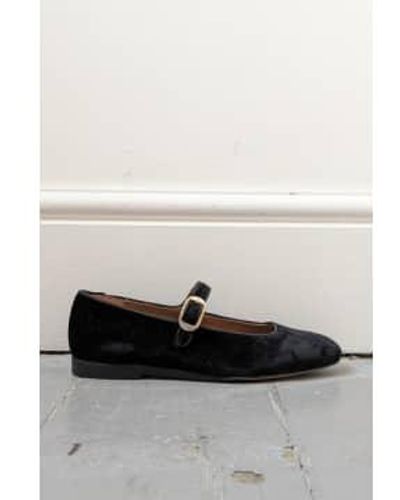 Le Monde Beryl Zapatos mary jane terciopelo negro - Blanco