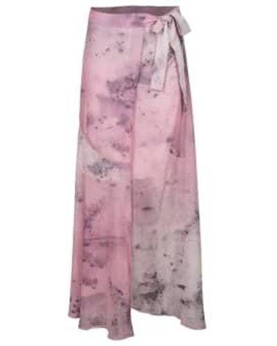 Religion Vector Print Spinel Skirt - Pink
