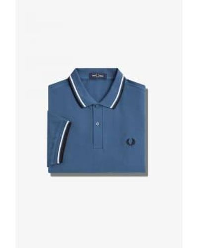 Fred Perry Mens Twin Tipped Polo Shirt 12 - Blu