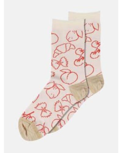 mpDenmark Marcia Ankle Socks Cayenne 37-39 - Pink
