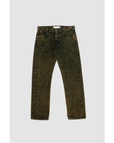 Marni Marmor gefärbt jeans leav - Grün
