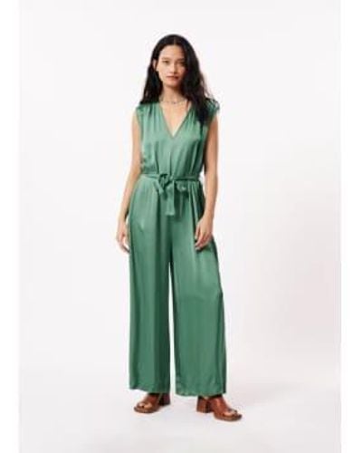 FRNCH Cadia V-neck Jumpsuit Emerald Xs - Green