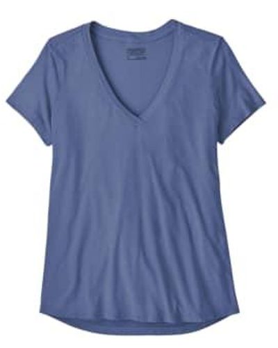 Patagonia Camiseta lateral corriente donna corriente azul