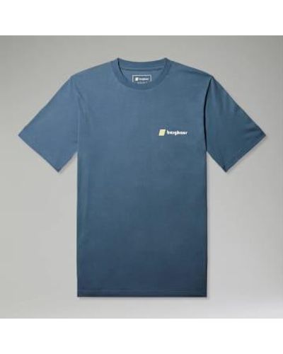 Berghaus Mens Climbing Record Short Sleeve T Shirt 1 - Blu