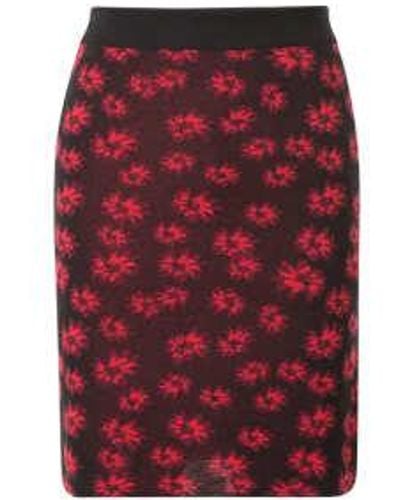 YEST 32599 Printed Skirt - Rosso