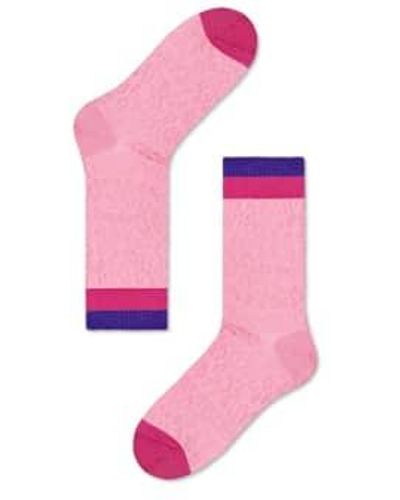 Happy Socks Chaussettes d'équipage freja rose clair