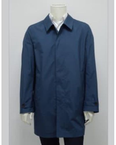 Canali Blue Reversible Lightweight Raincoat