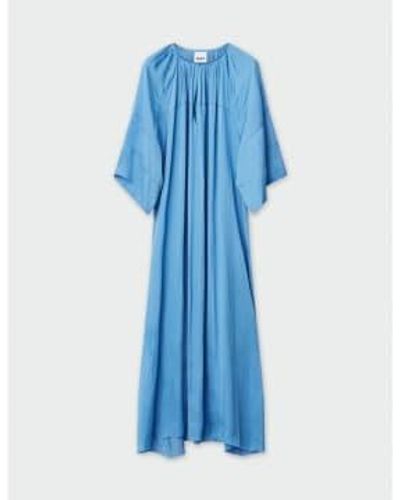 Day Birger et Mikkelsen Jan robe drapé morne col: lake blue, taille: 36 - Bleu