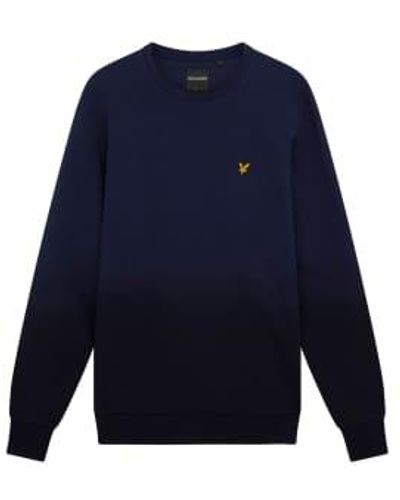Lyle & Scott Garment Dyed Sweatshirt Dark - Blu