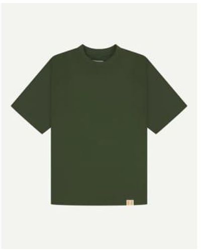 Uskees Mens Organic Over Sized T Shirt Coriander - Verde