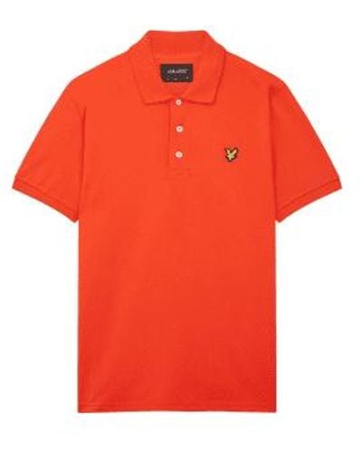 Lyle & Scott Plain Polo Shirt S - Red