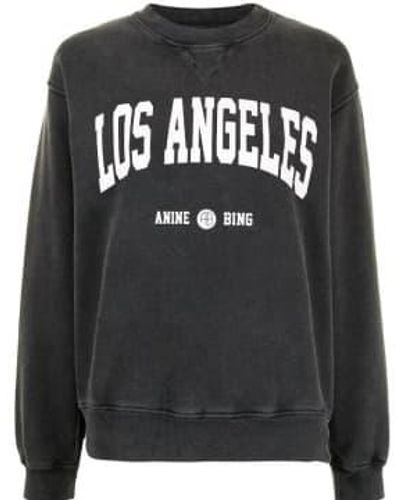 Anine Bing Ramona Sweatshirt University Los Angeles Xs / Washed - Black