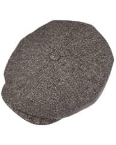 Stetson Casquette plate hatteras classic gris/marron