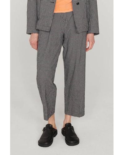 YMC Market Trouser Check /grey - Gray
