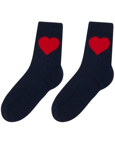 Jumper 1234 Heart Socks - Blue
