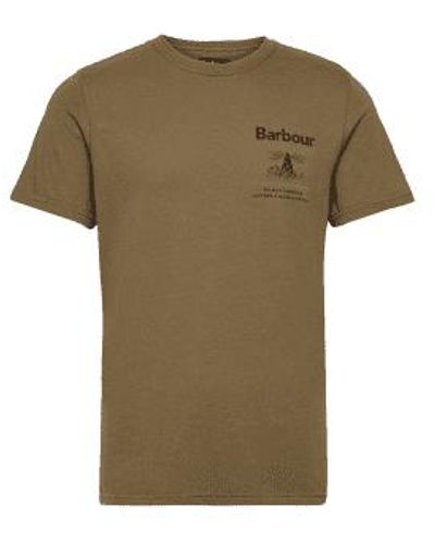 Barbour Reed Tee Mid Olive Xl - Green