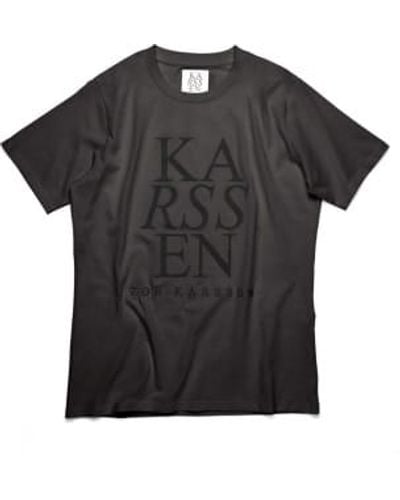 Zoe Karssen Washed Holly Zk Logo Tee Xs - Black