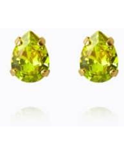 Caroline Svedbom Super Petite Drop Earrings In Citrus Green - Giallo
