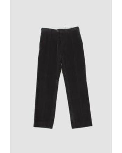 A Kind Of Guise Relaxed Tailored Trousers Corduroy - Nero