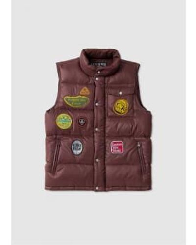 BBCICECREAM Mens Patches Down Filled Gilet In - Viola