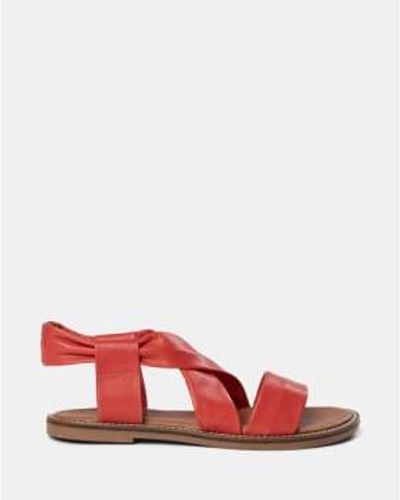 Sofie Schnoor Leather Sandal Berry - Rosso