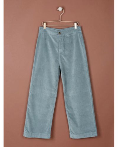 indi & cold Indi And Cold Velour Crop Trousers - Blu