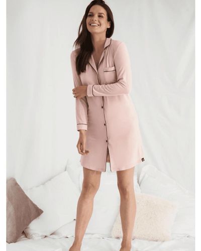 Pretty You London Pink Bamboo Collection Nightshirt