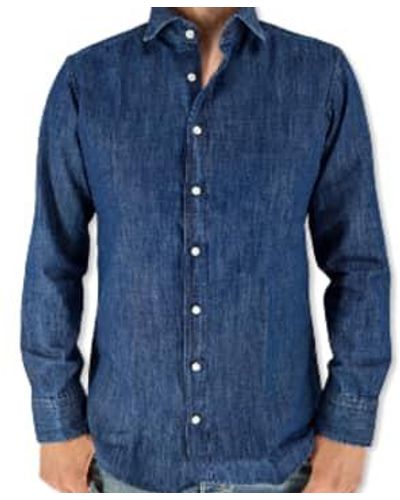 BASTONCINO Camicia B1747 Uomo Jeans 1 - Blu