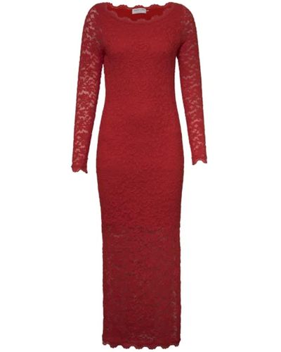Rosemunde Lace Rose Dress - Rosso