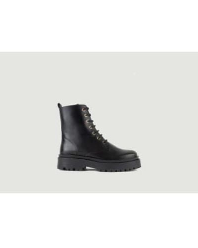 Bobbies Maxime Leather Boots - Black