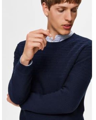 SELECTED Pull Pour Homme - Blu