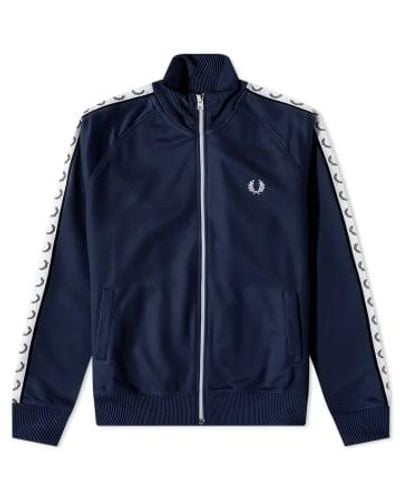 Fred Perry Taped track jacket blue - Azul