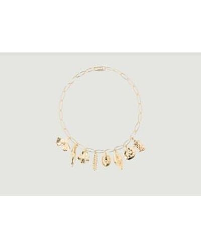 Aurelie Bidermann Aurelie Chain And Charms Plated Necklace - Bianco