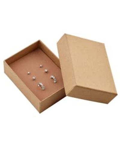 Pilgrim Marie Earrings Gift Set /crystal / One Size - Brown