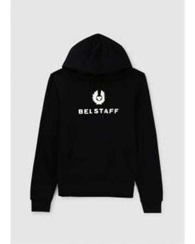 Belstaff Herren signature hoodie in schwarz
