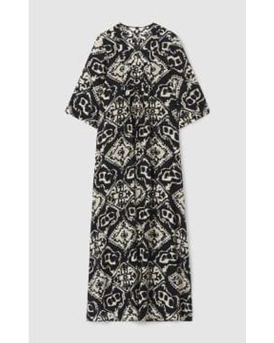 Rodebjer Bari Rihad Silk Dress White - Black