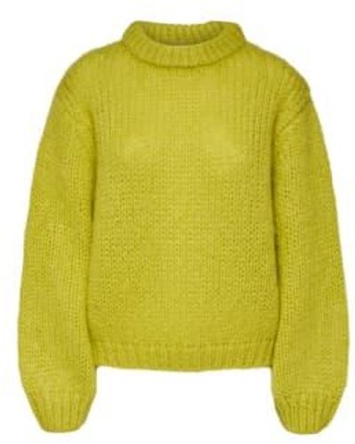 SELECTED Suanne Long Sleeve Knit O-neck - Yellow