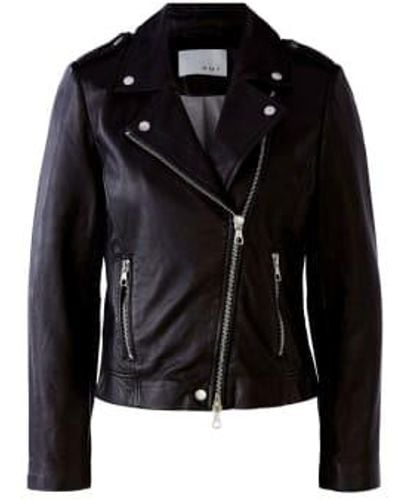 Ouí Leather Jacket Uk 10 - Black