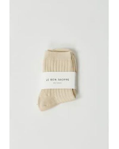 LE BON SHOPPE Porcelain Her Socks Ecru / Onesize - White