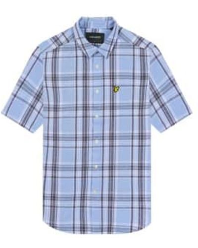 Lyle & Scott Wäsche -check -shirt in hellblau