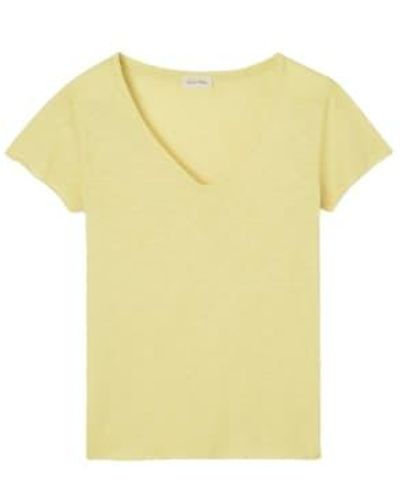 American Apparel T Shirt Jacksonville V Donna Vintage Pistachio - Giallo
