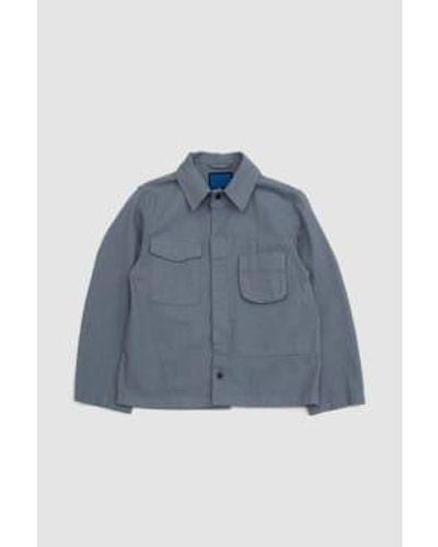 Document Selvedge Denim Field Shirting Jacket Indigo S - Blue