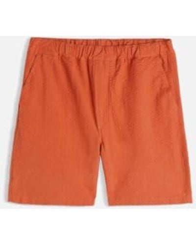 Homecore Short Simon Seer Seersucker Brique - Arancione