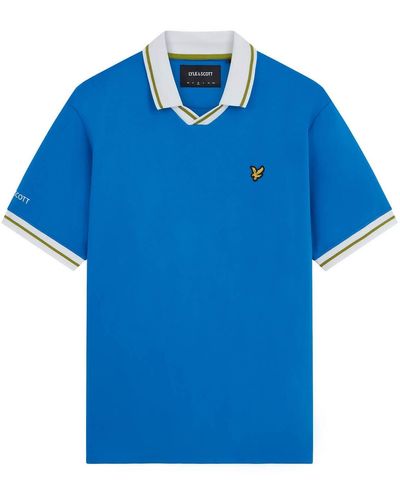 Lyle & Scott Italien Football Polo Shirt Navy - Blau