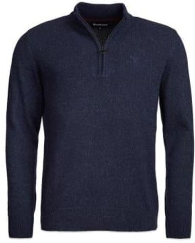 Barbour Tisbury Half Zip Sweater Navy - Blue