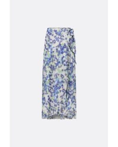 FABIENNE CHAPOT Falda volante bobo en flores estallido - Azul