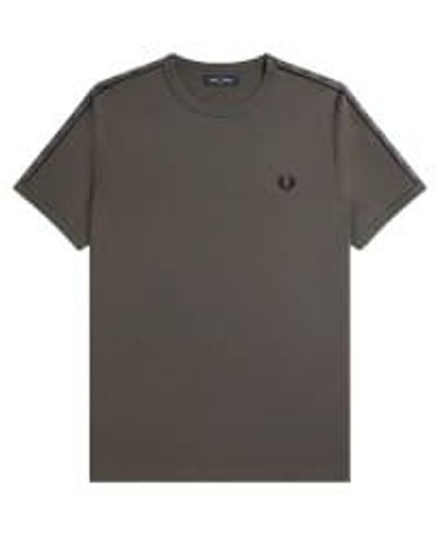 Fred Perry Taped Ringer T Shirt Field Field - Grigio
